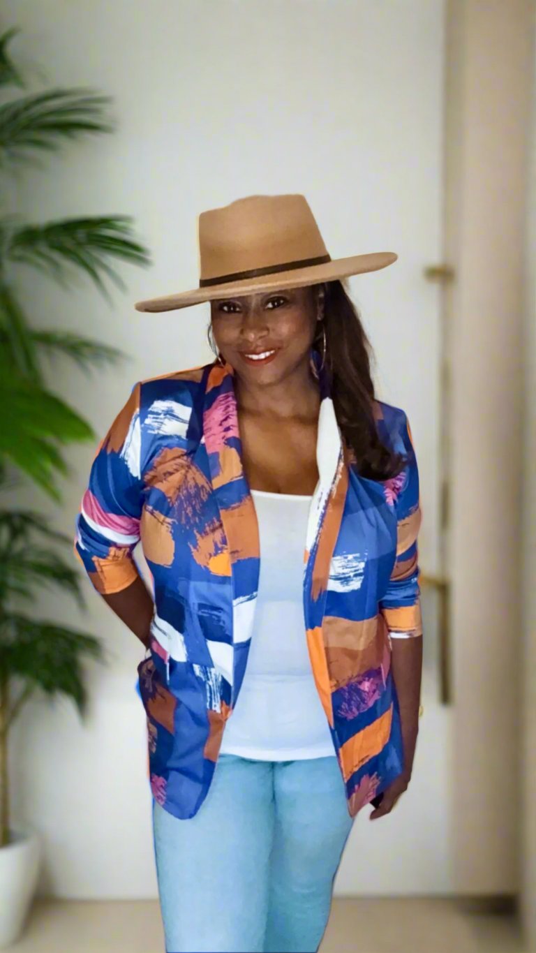 Women Casual Blazer / Multi purple