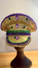 Load image into Gallery viewer, Mardi Gras Captain Hat