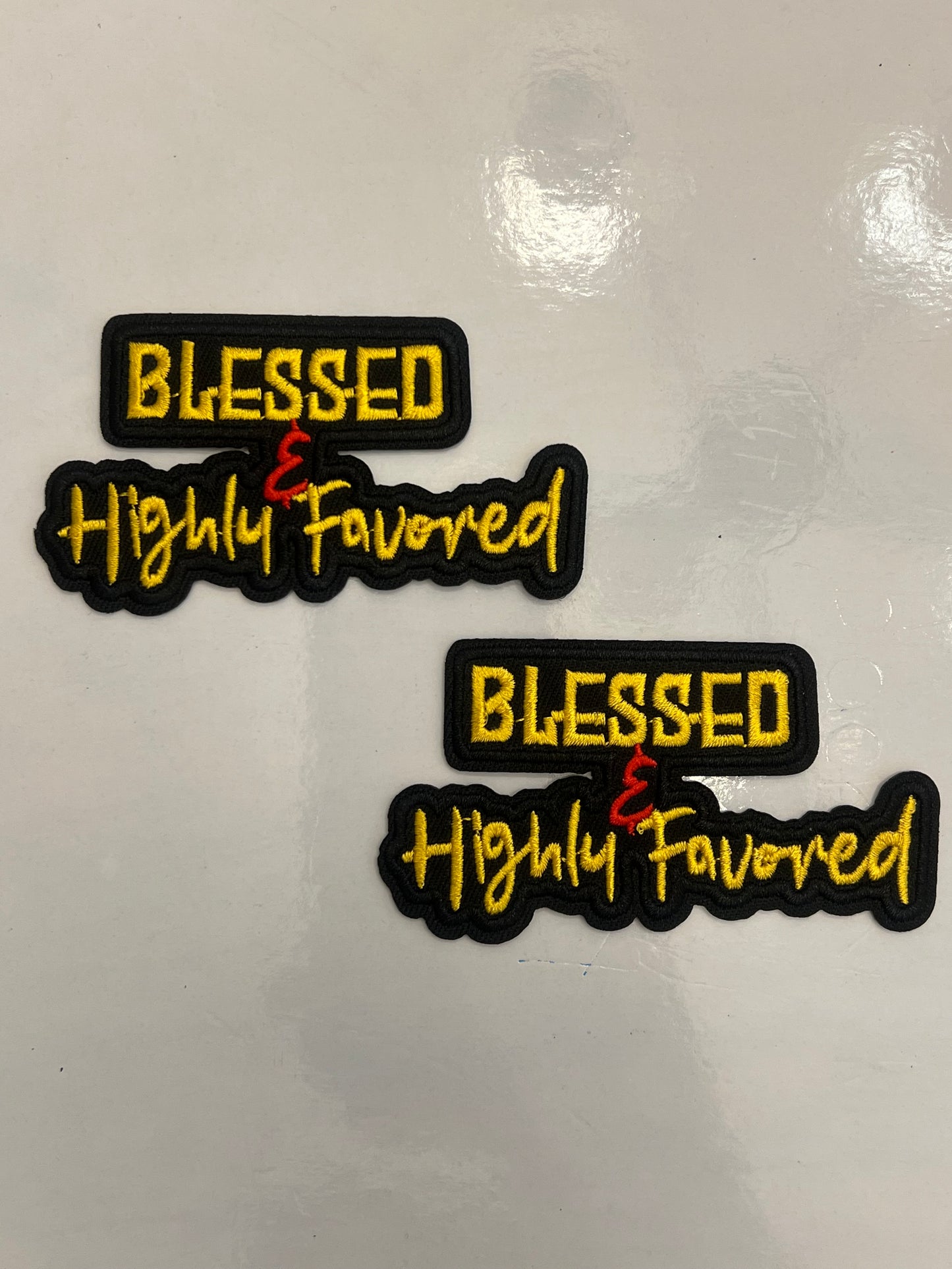 Blessed & Highly Favored Iron-On Patch