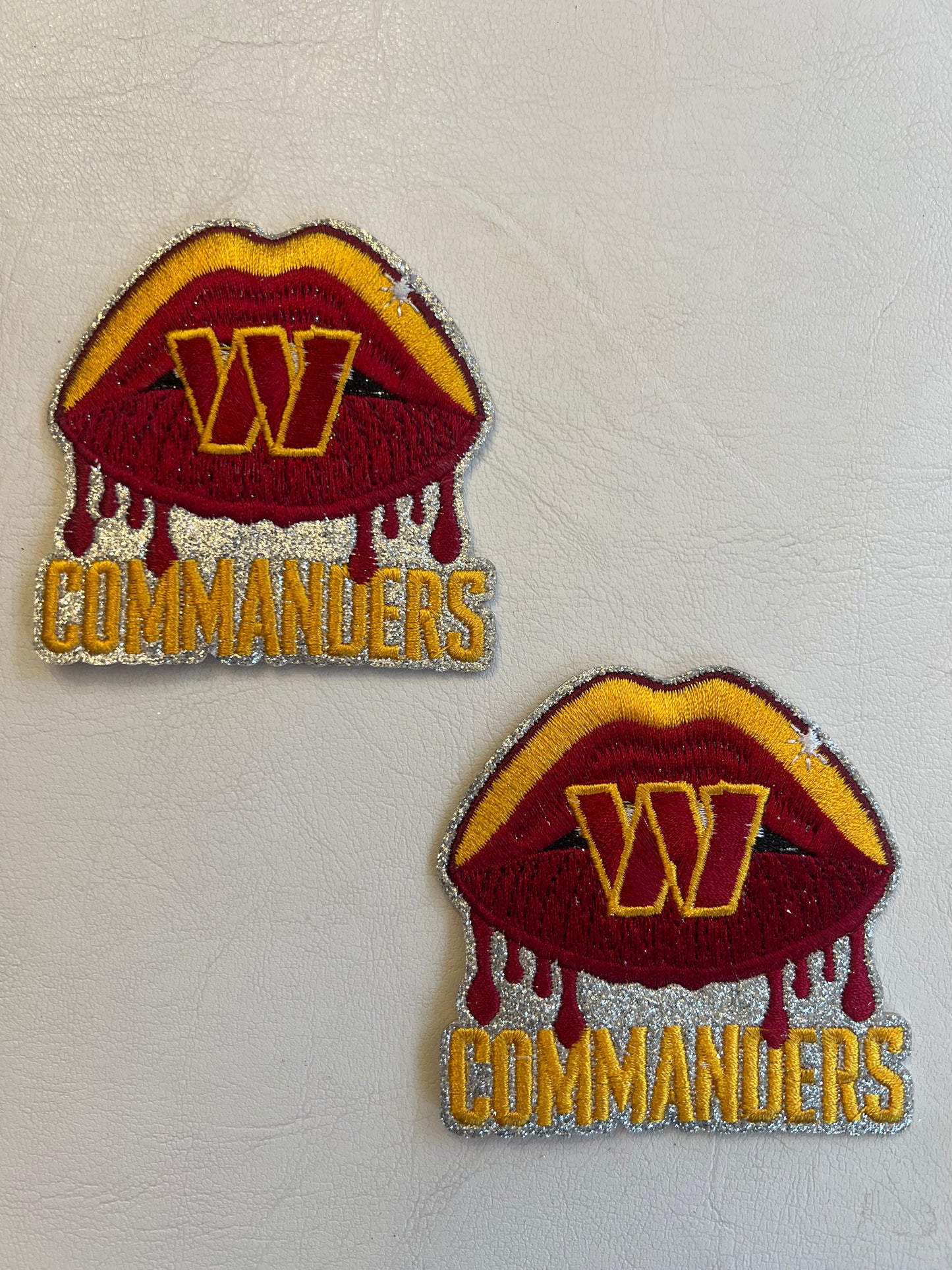 Washington Commanders Dripping Lips Patch