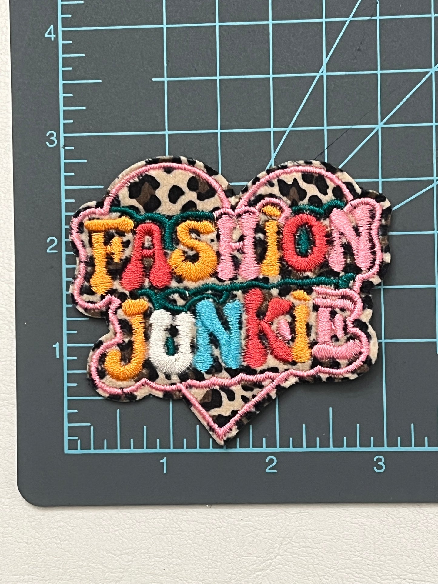 Fashion Junkie Heart Iron-On Patch