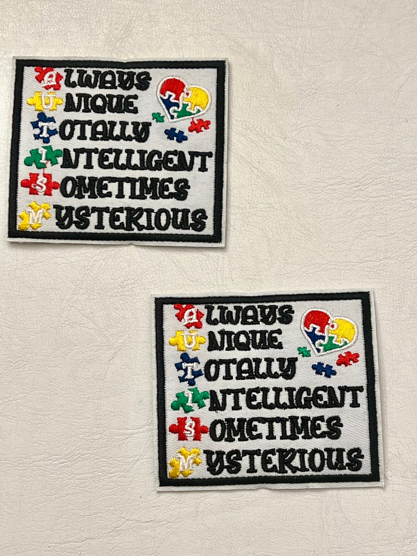 Unique Autism Acronym Patch