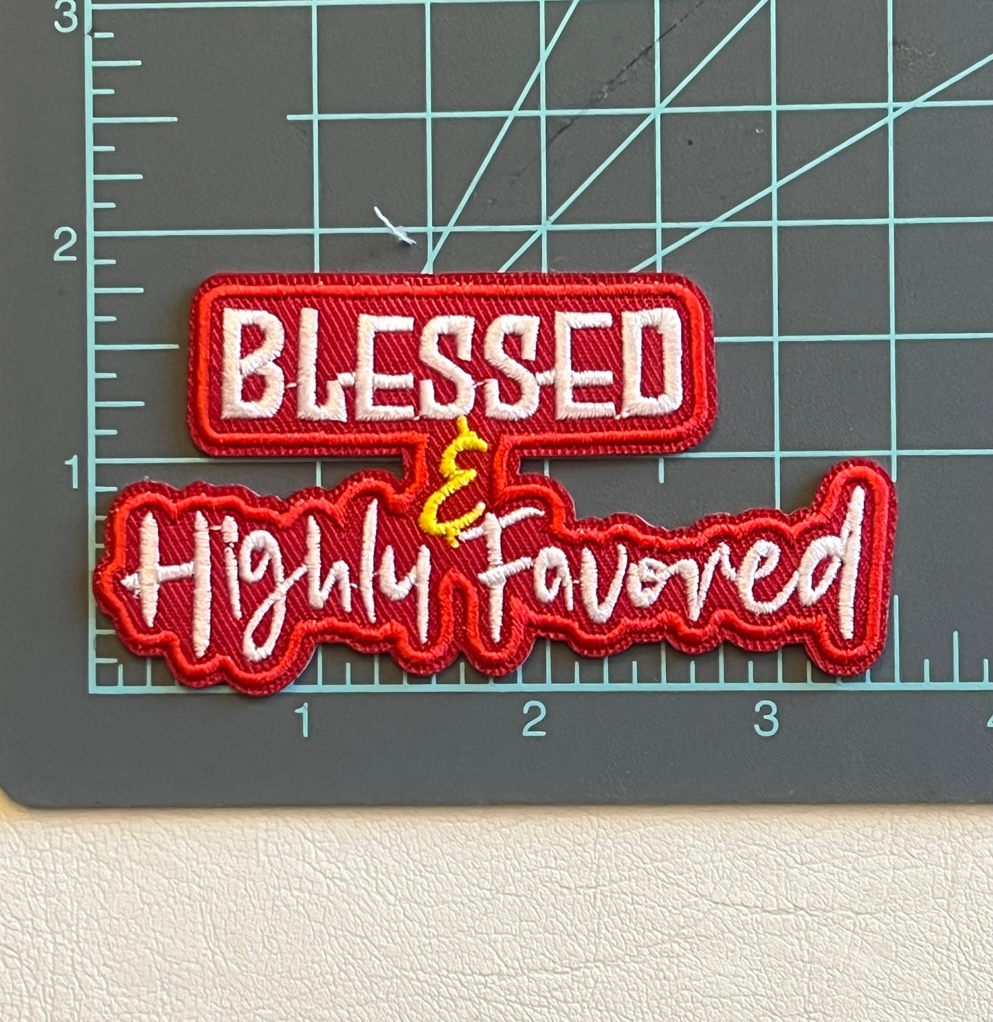 Blessed & Highly-Favored Iron-On Patches