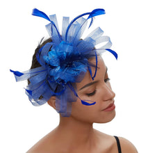 Load image into Gallery viewer, Fascinator hat with feathers / 12 different colors