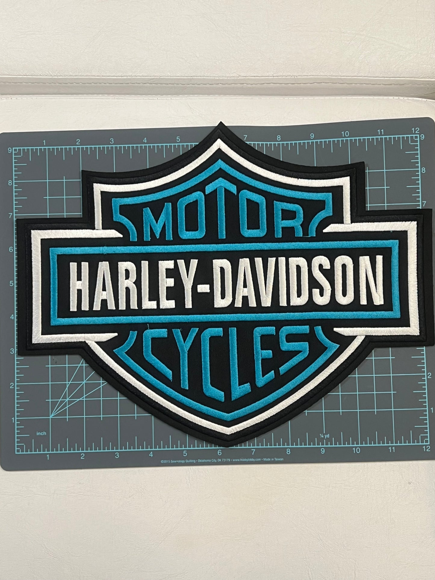 Harley Davidson Motorcycles Iron-On Patches - Turquoise