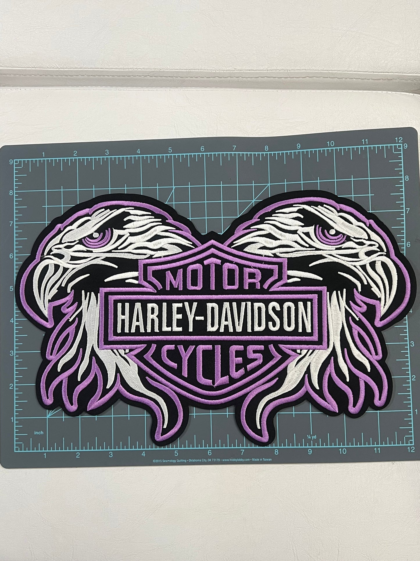 Harley Davidson Eagles Motorcycles Iron-On Patches - Purple
