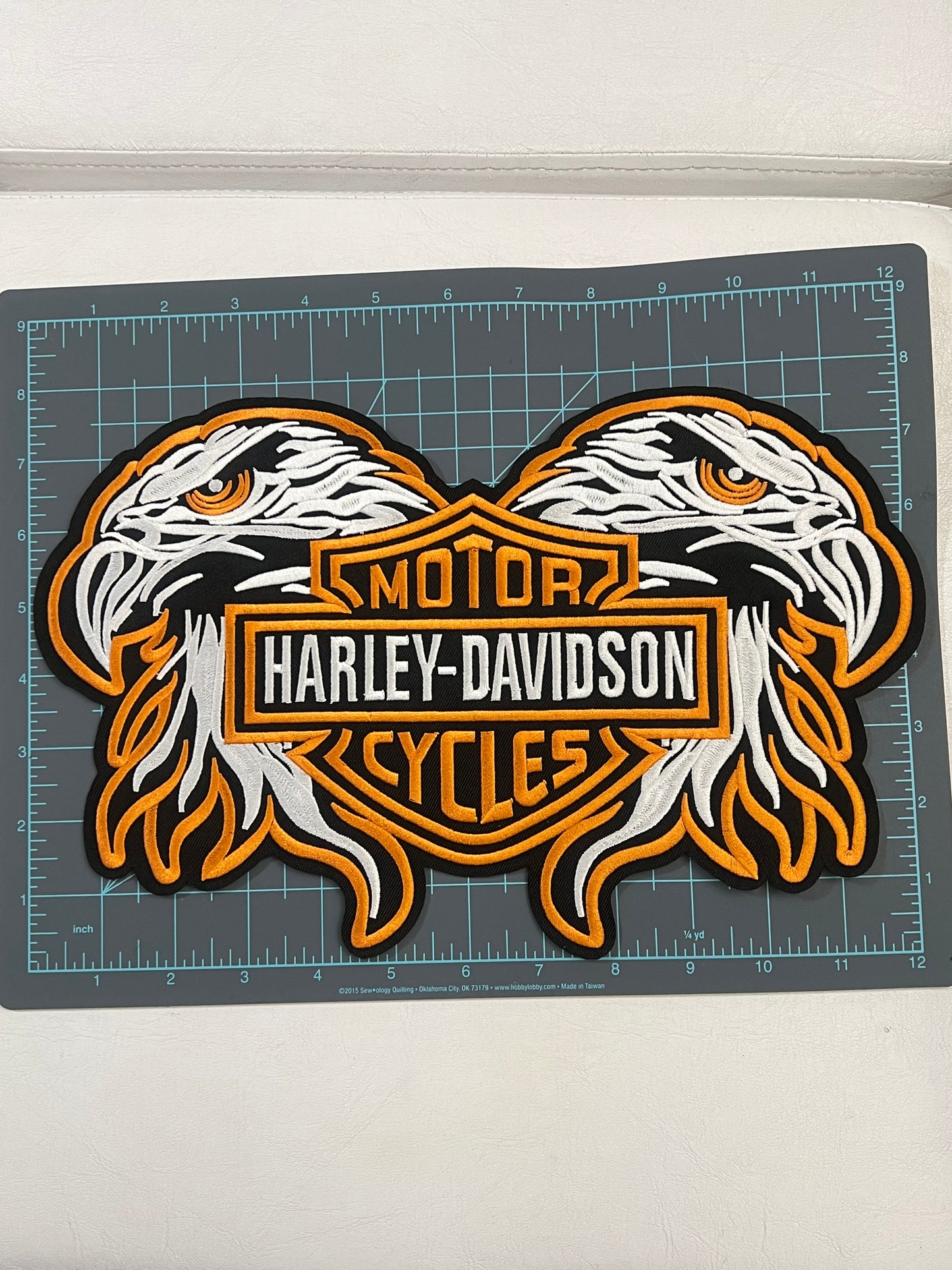 Harley Davidson Eagles Motorcycles Iron-On Patches - Orange