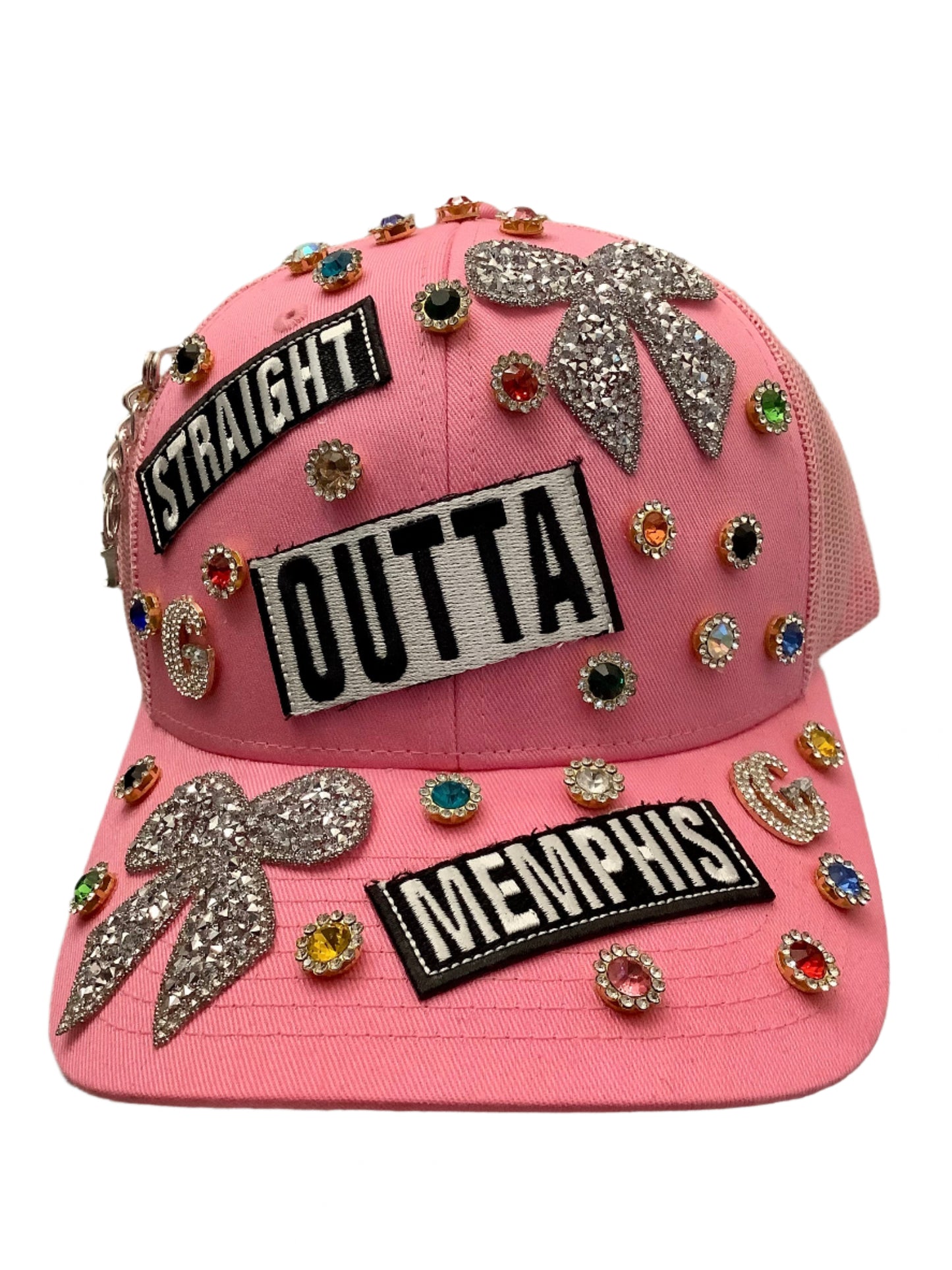 Rhinestone baseball cap / Pink