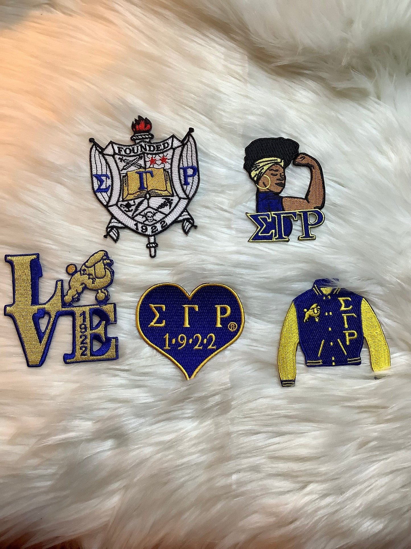 Sigma gamma Rho patches / iron patches / embroidered patches / heat seal/ sew on patches