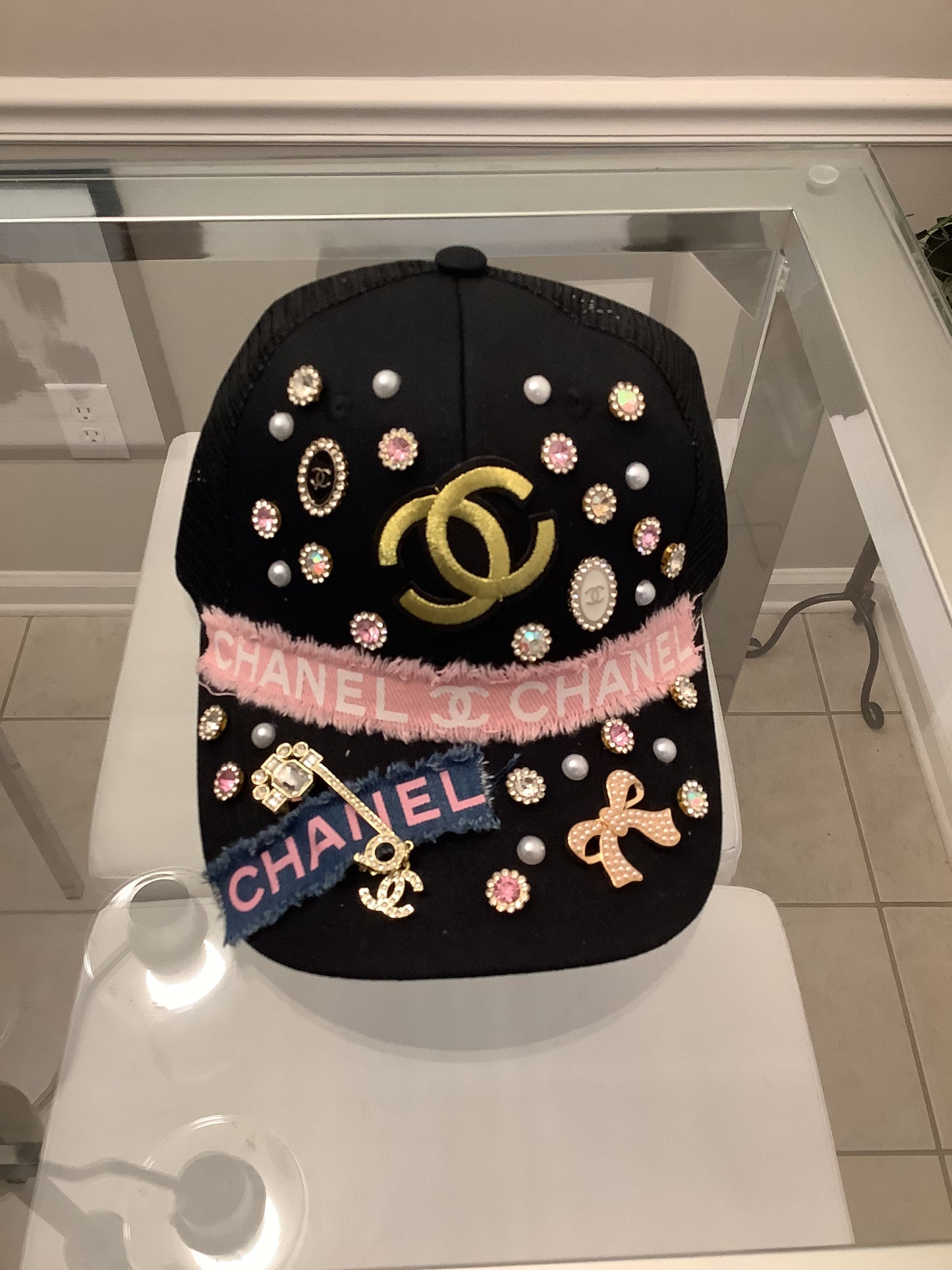 Rhinestone Caps / One of kind /