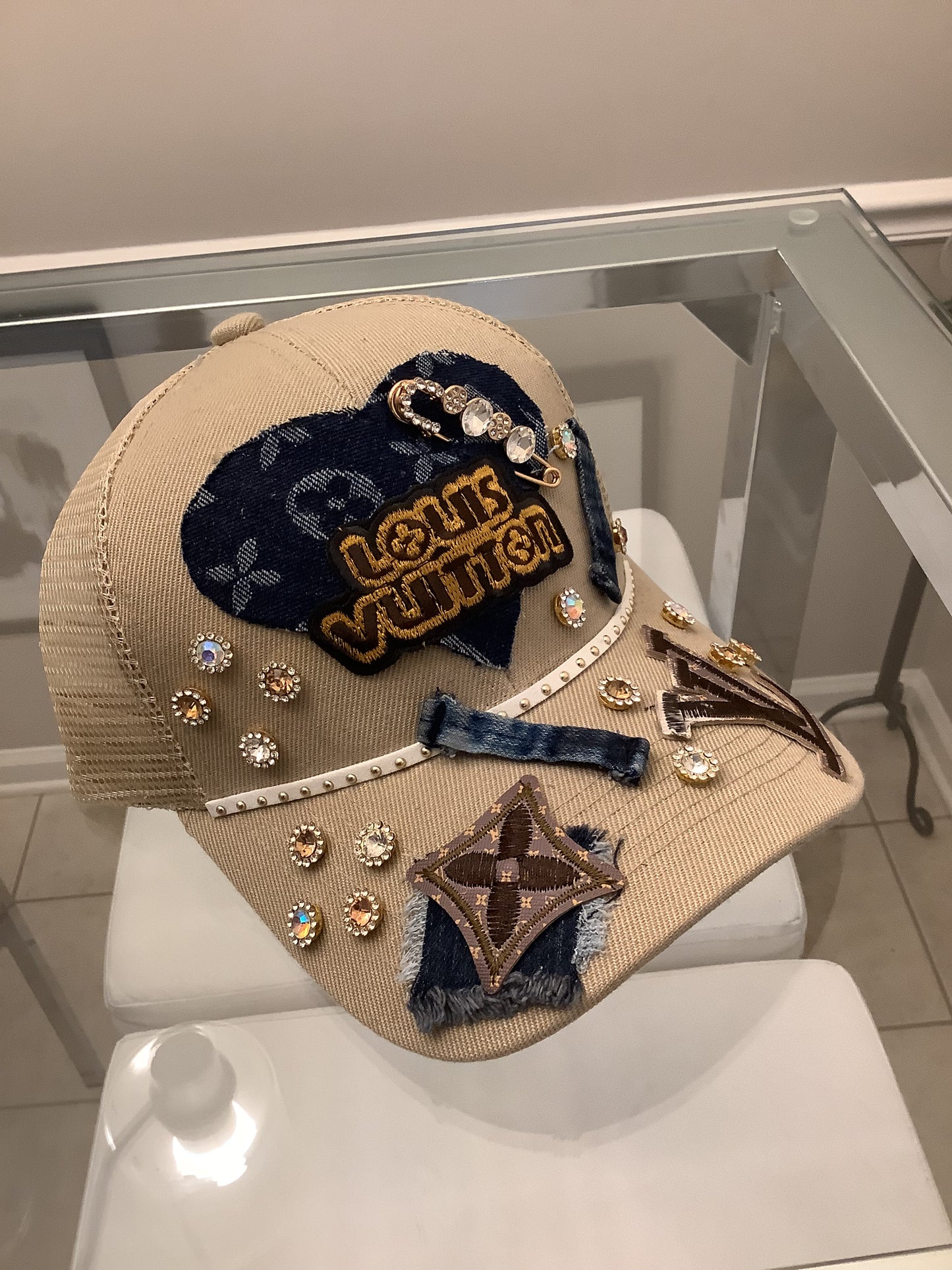 Rhinestone caps / one of kind hats
