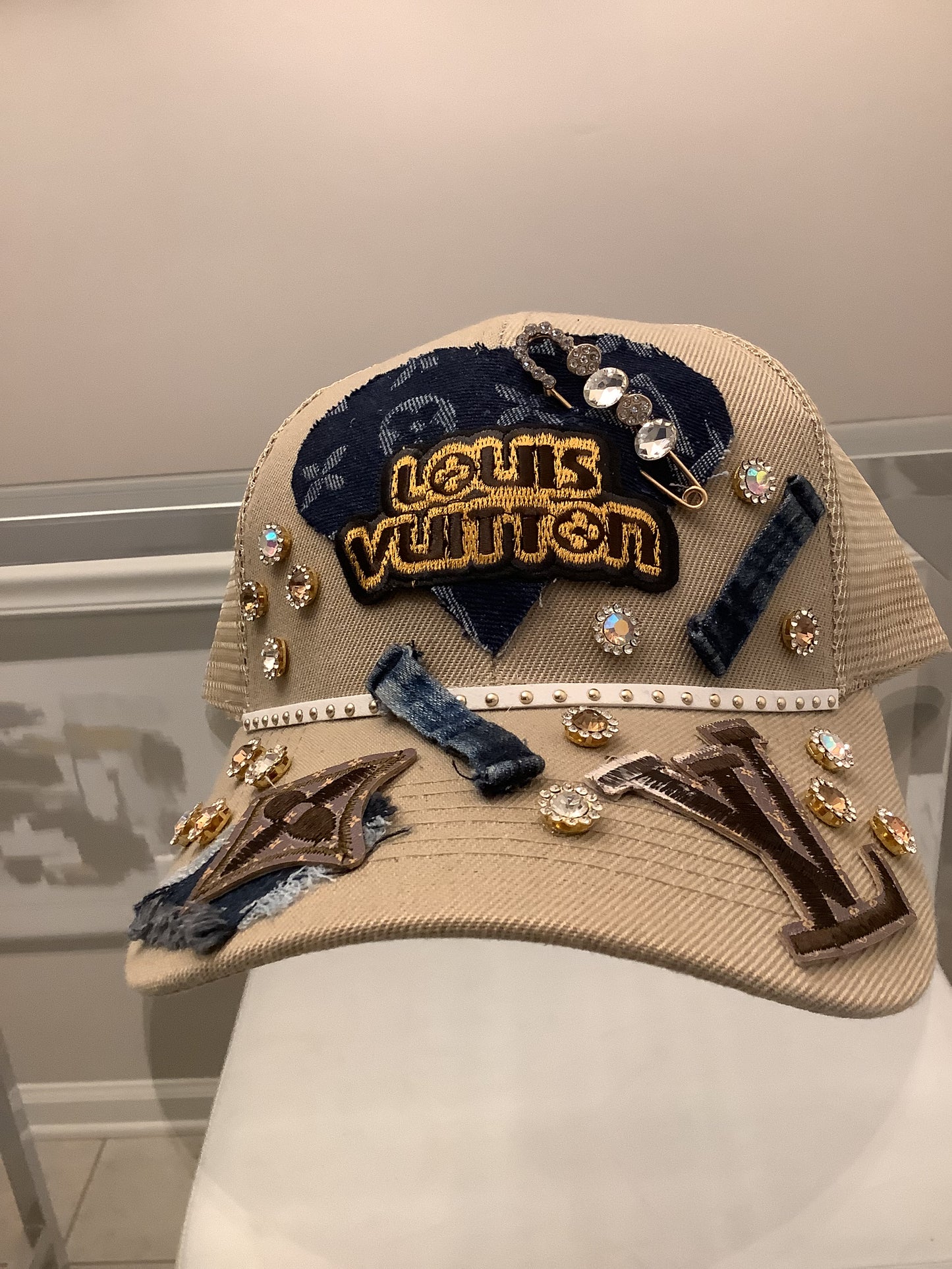 Rhinestone caps / one of kind hats