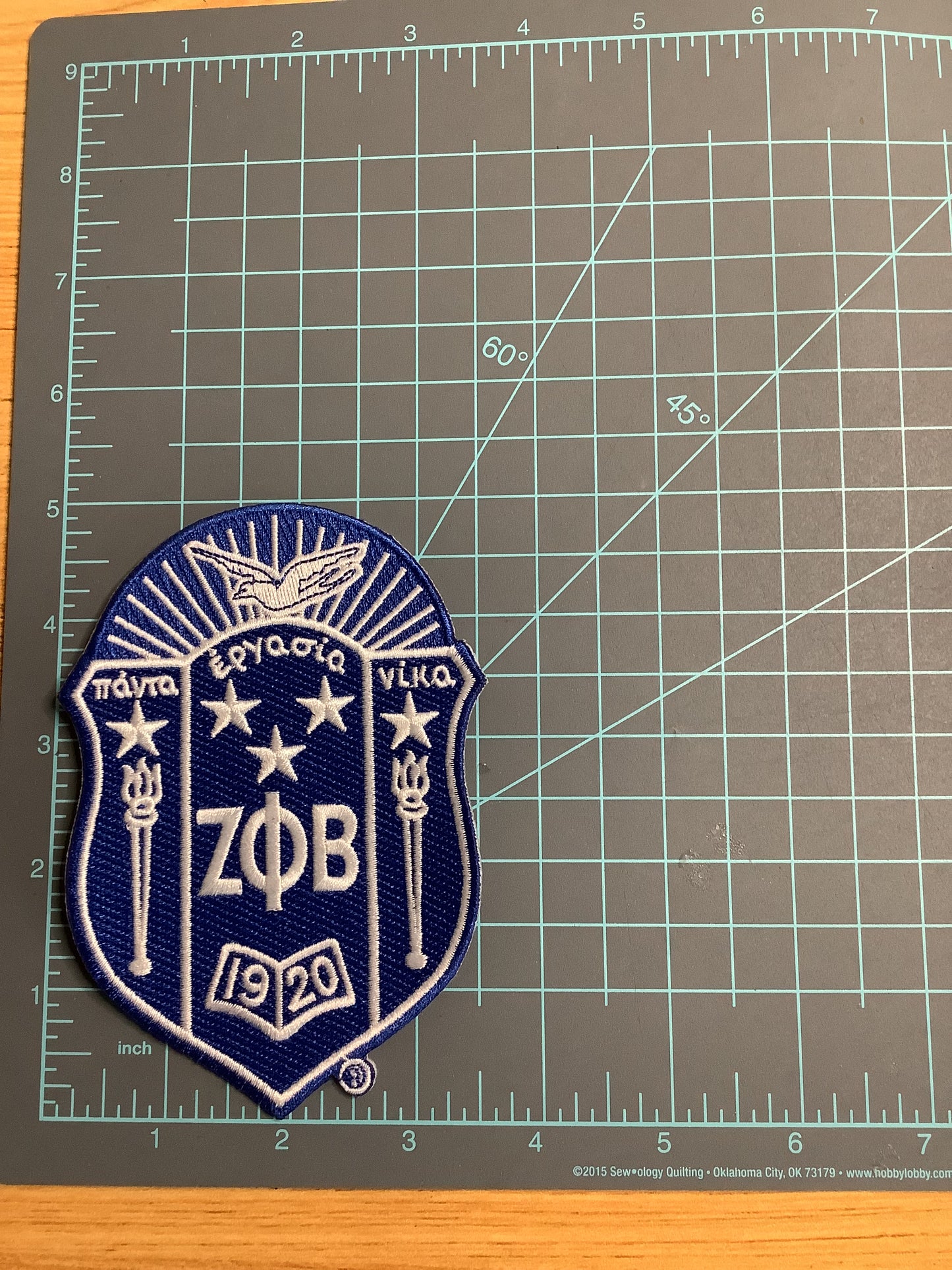 Zeta Phi Beta Sorority Iron-On Badge