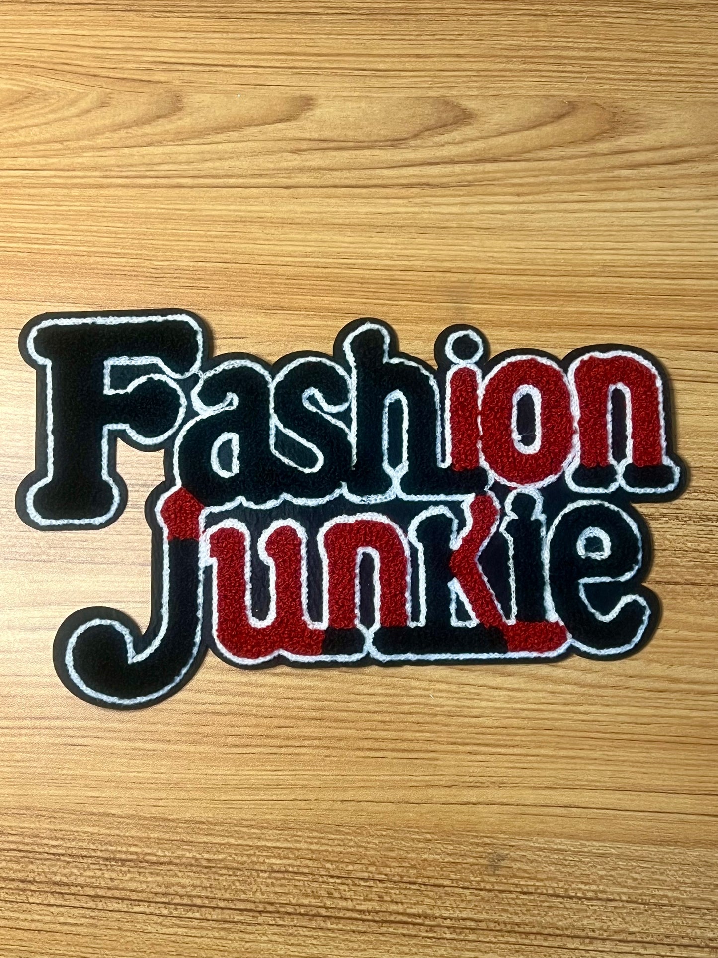 Fashion Junkie Patch / Red and black patch