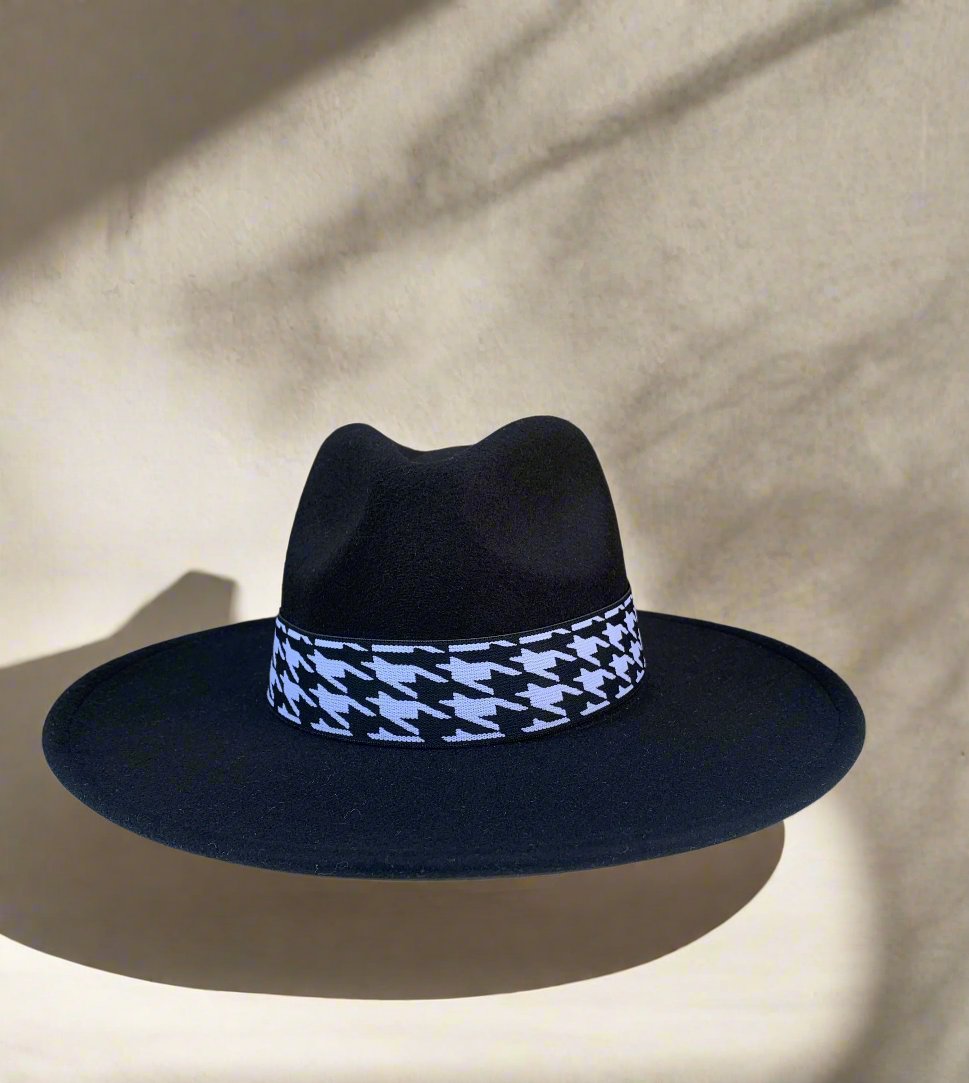 Hat bands houndstooth