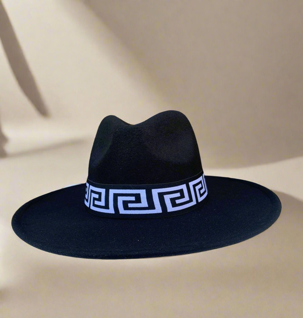 Hat band black and white