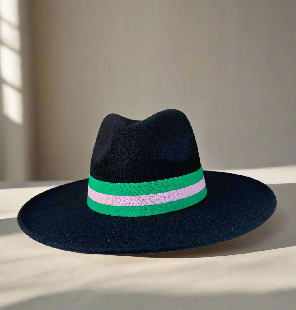 Hat bands pink and green accessories