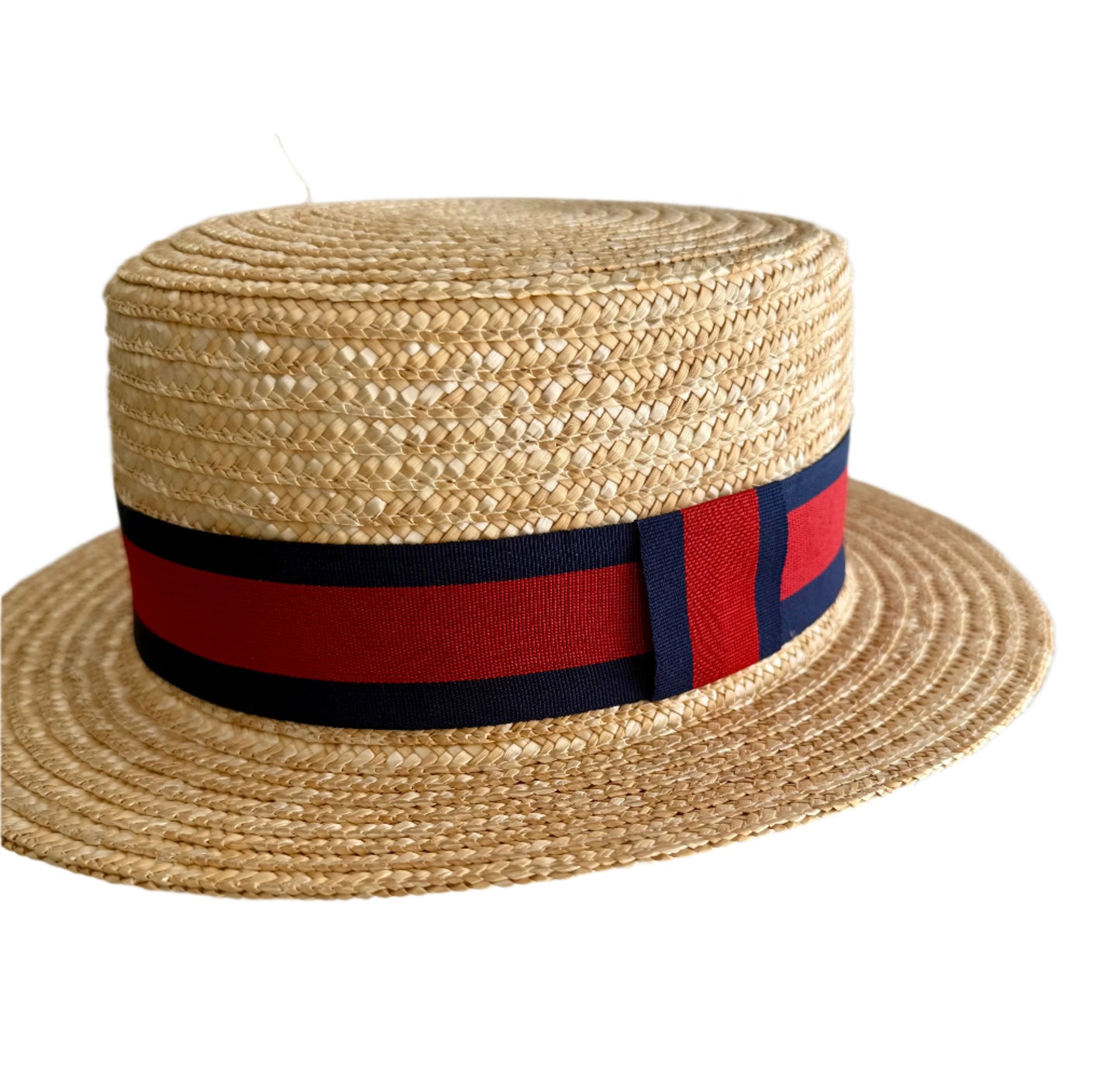Men flat top hat / Straw hat / Boater hat / Derby hat