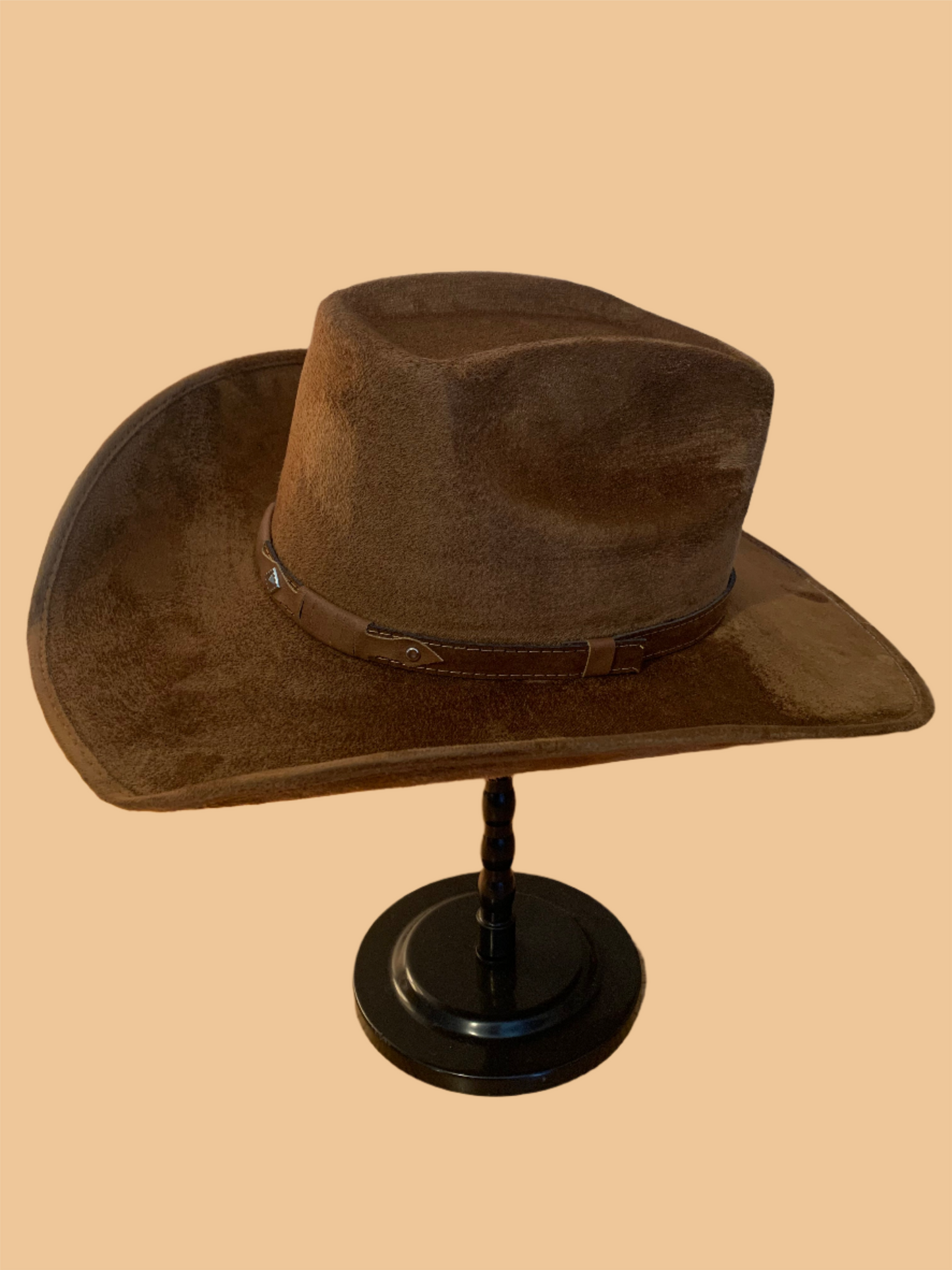 Western Hat dark brown suede / chocolate cowboy hat /
