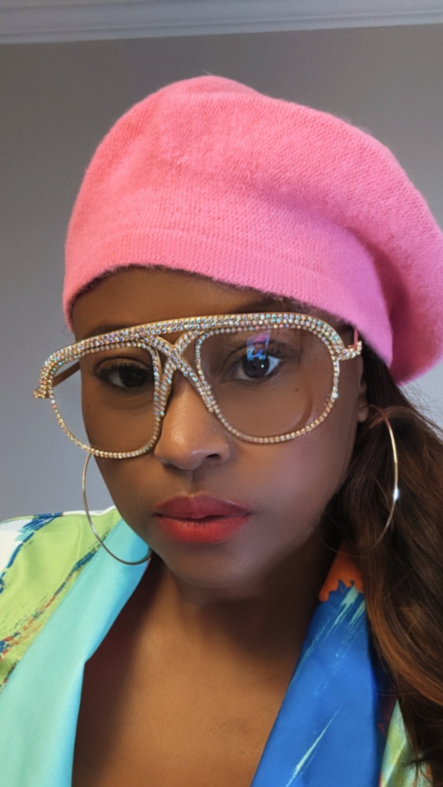 Monique Rhinestone Clear frames / big frames / women eyewear / bling sunglasses