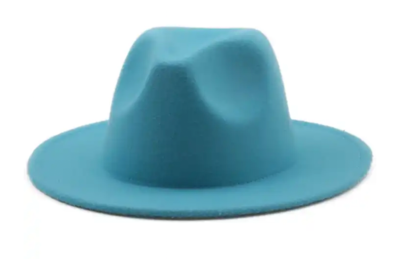 Large Turquoise Fedora