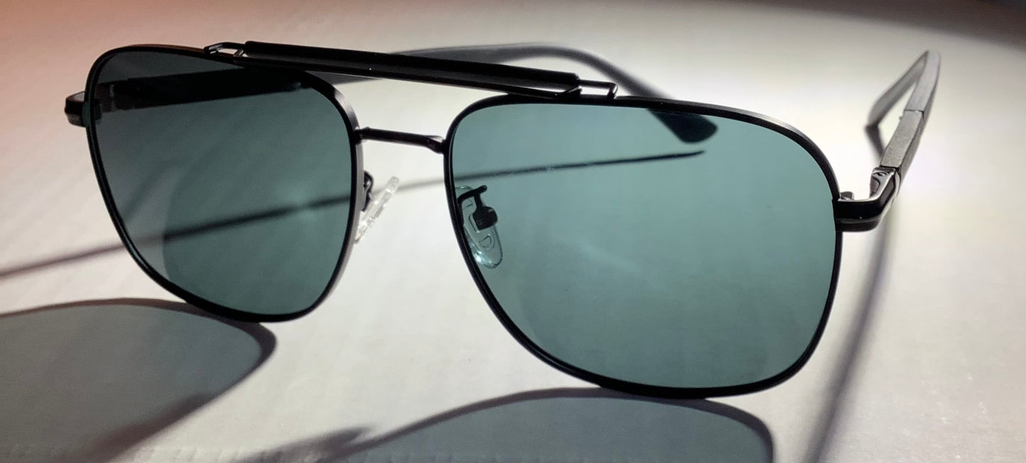 Men sunglasses HARDCORE emerald green lens