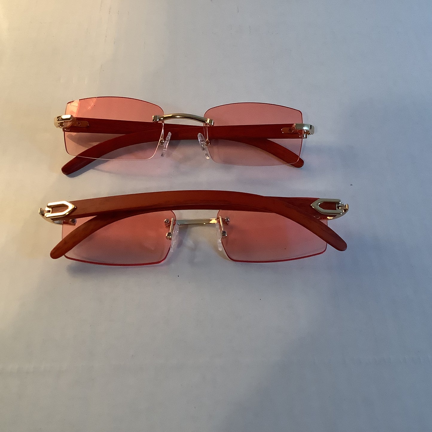 West Wood rimless sunglasses / men frames / women frames/ rimless frames / wood arm sunglasses