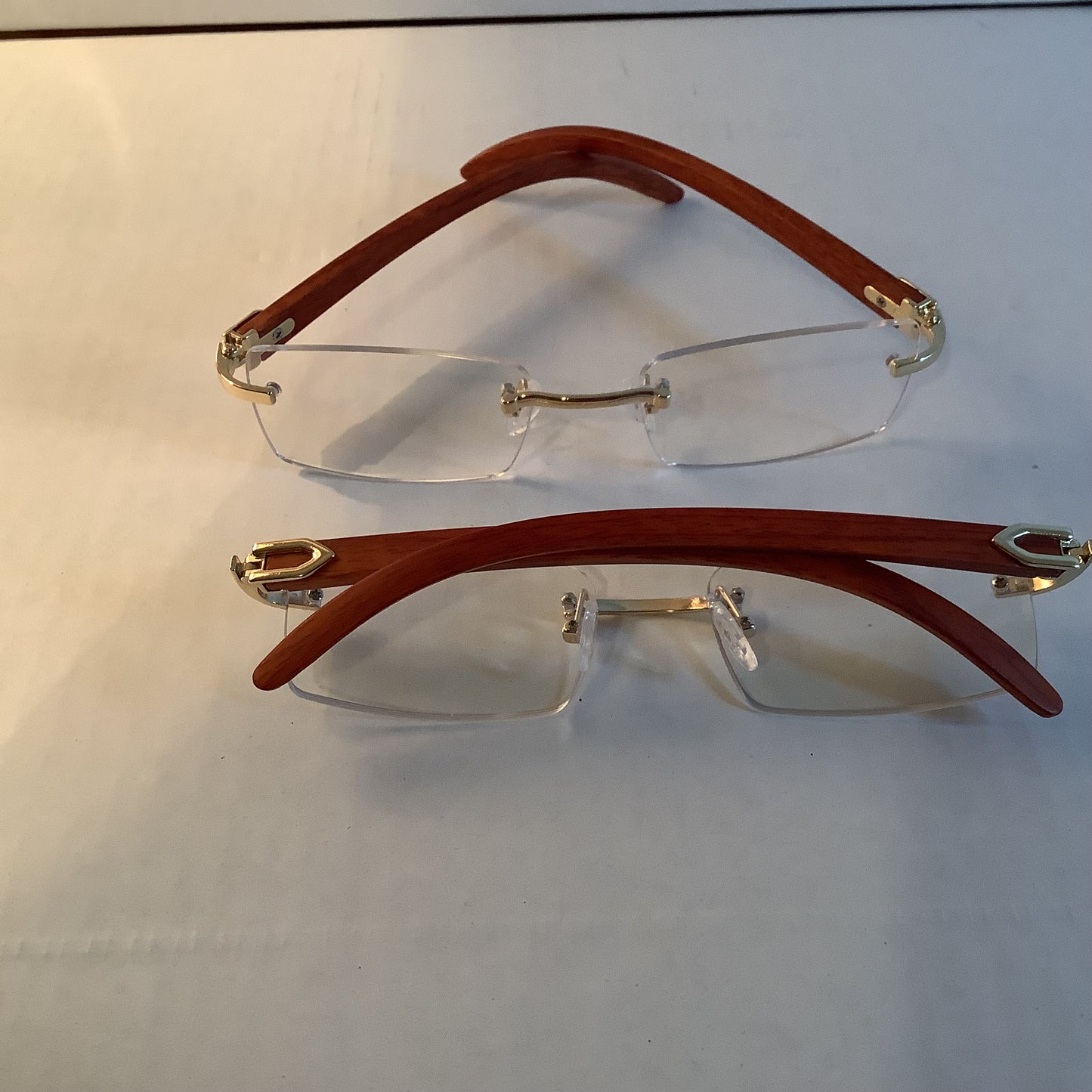 West Wood rimless sunglasses / men frames / women frames/ rimless frames / wood arm sunglasses