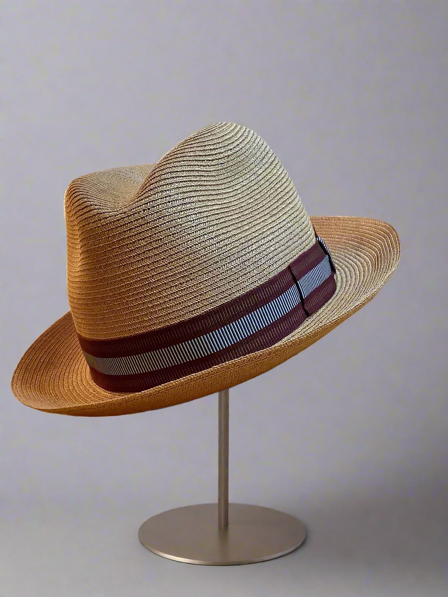 Straw Hat Brown / summer hat / tan straw hat / 59cm