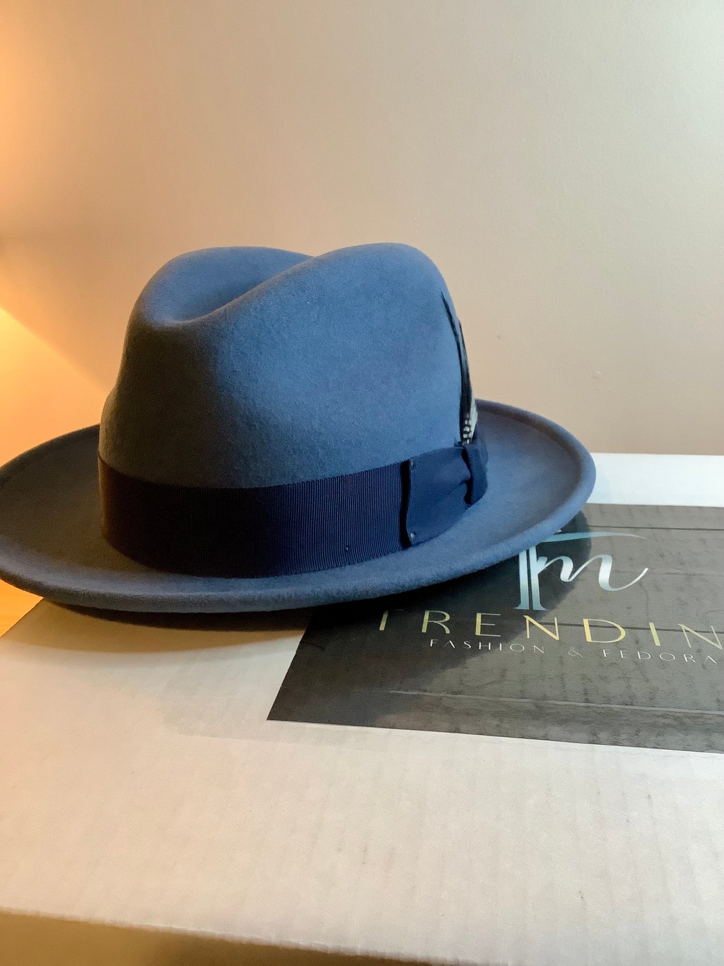 Short Brim Hat Brim / blue hat / stingy brim hat / man hat / 58cm hat