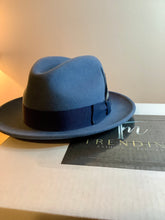 Load image into Gallery viewer, Short Brim Hat Brim / blue hat / stingy brim hat / man hat / 58cm hat
