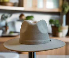 Load image into Gallery viewer, Fedora Gray /man hat / women hat / fall hat / winter hat/ wide brim hat
