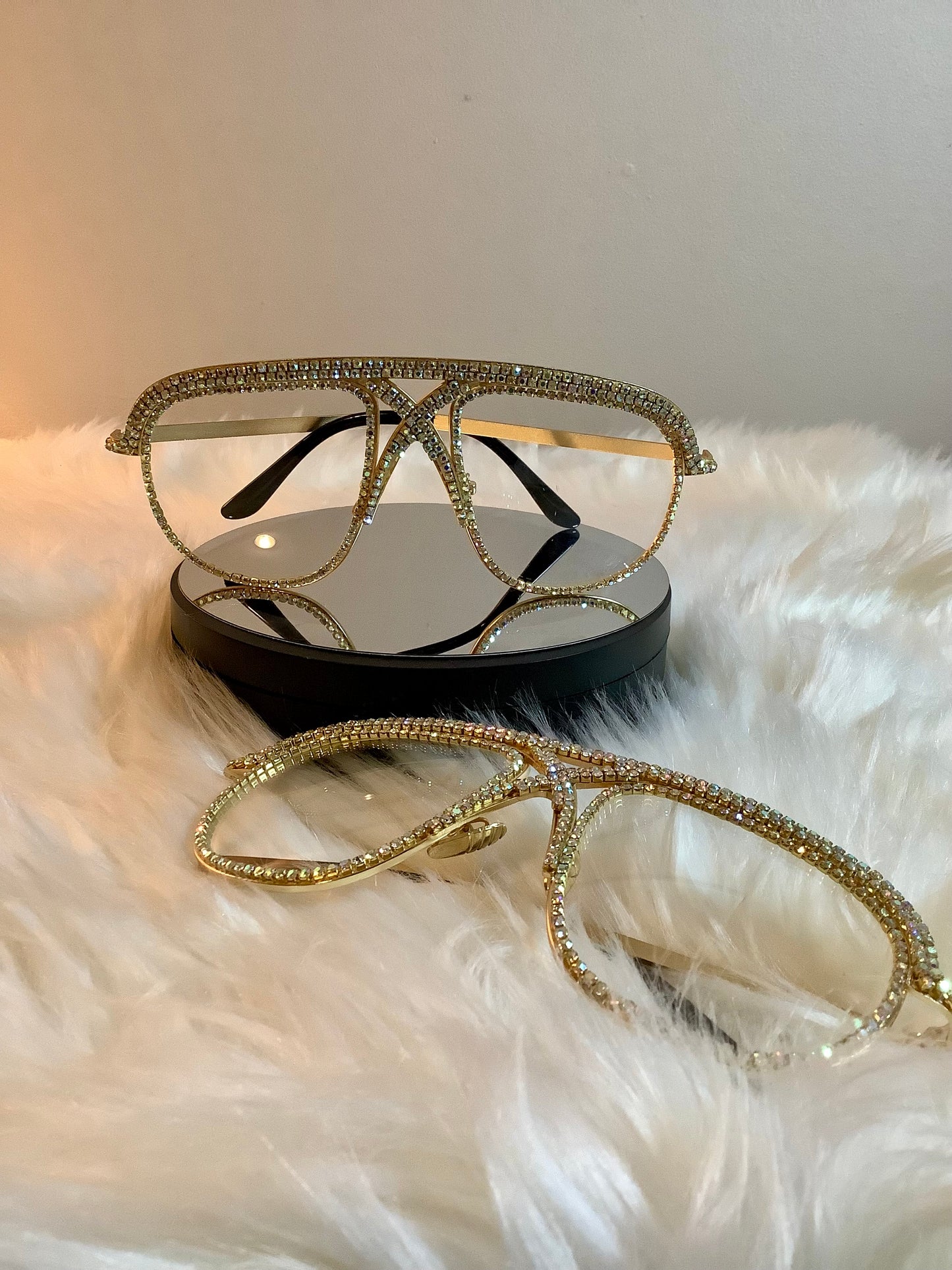 Monique Rhinestone Clear frames / big frames / women eyewear / bling sunglasses