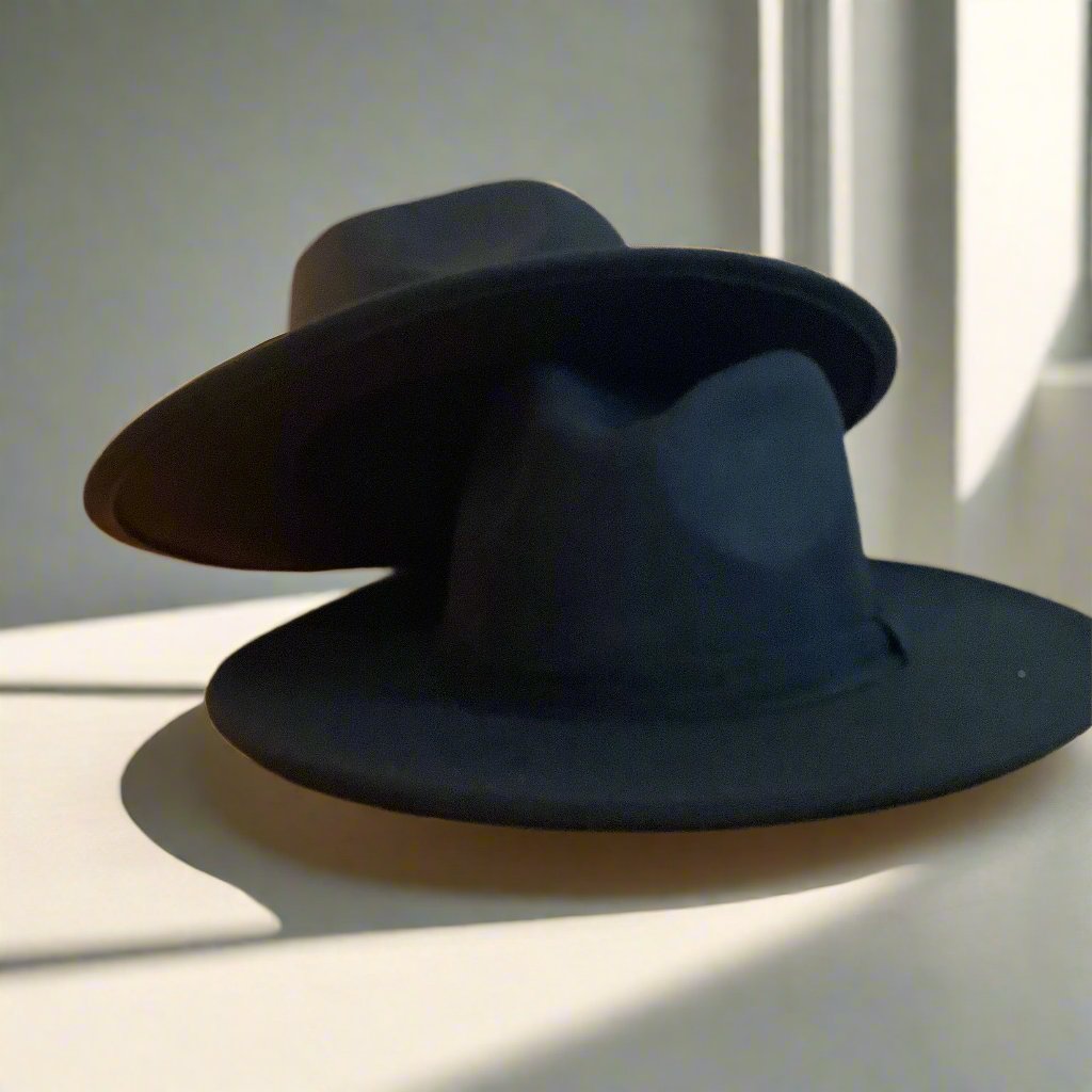 Black hat / Black fedora / man hat / woman hat