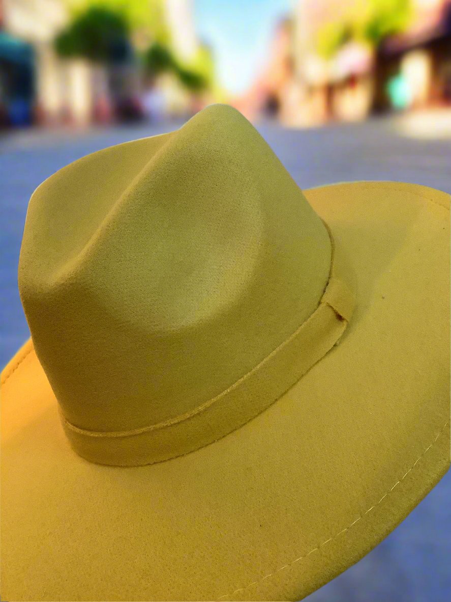 Yellow fedora / Yellow hat / man hat / women hat