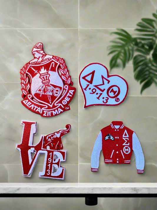 Delta patches / iron on patches / embroidered patches / heat seal / sew on patches