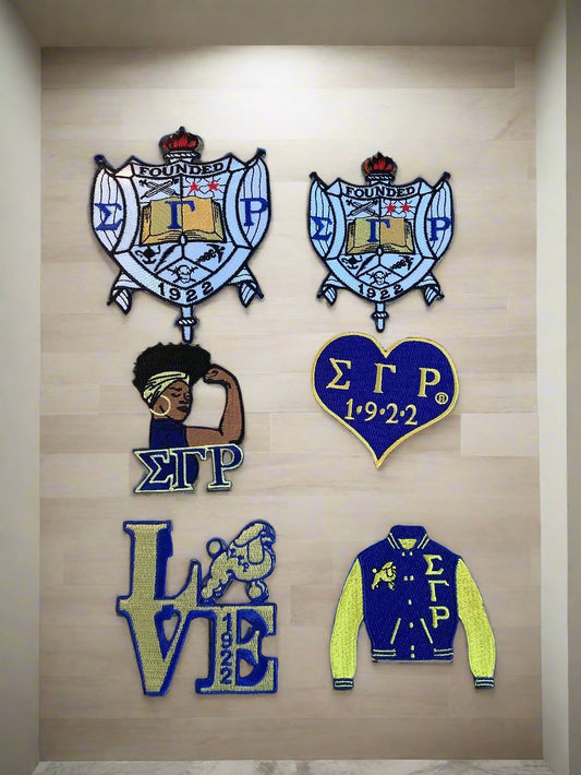 Sigma gamma Rho patches / iron patches / embroidered patches / heat seal/ sew on patches