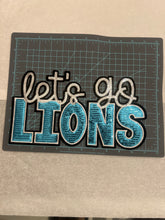 Load image into Gallery viewer, Detroit Lions Let's Go Sequin Patch | Glitter Football Team Patch
