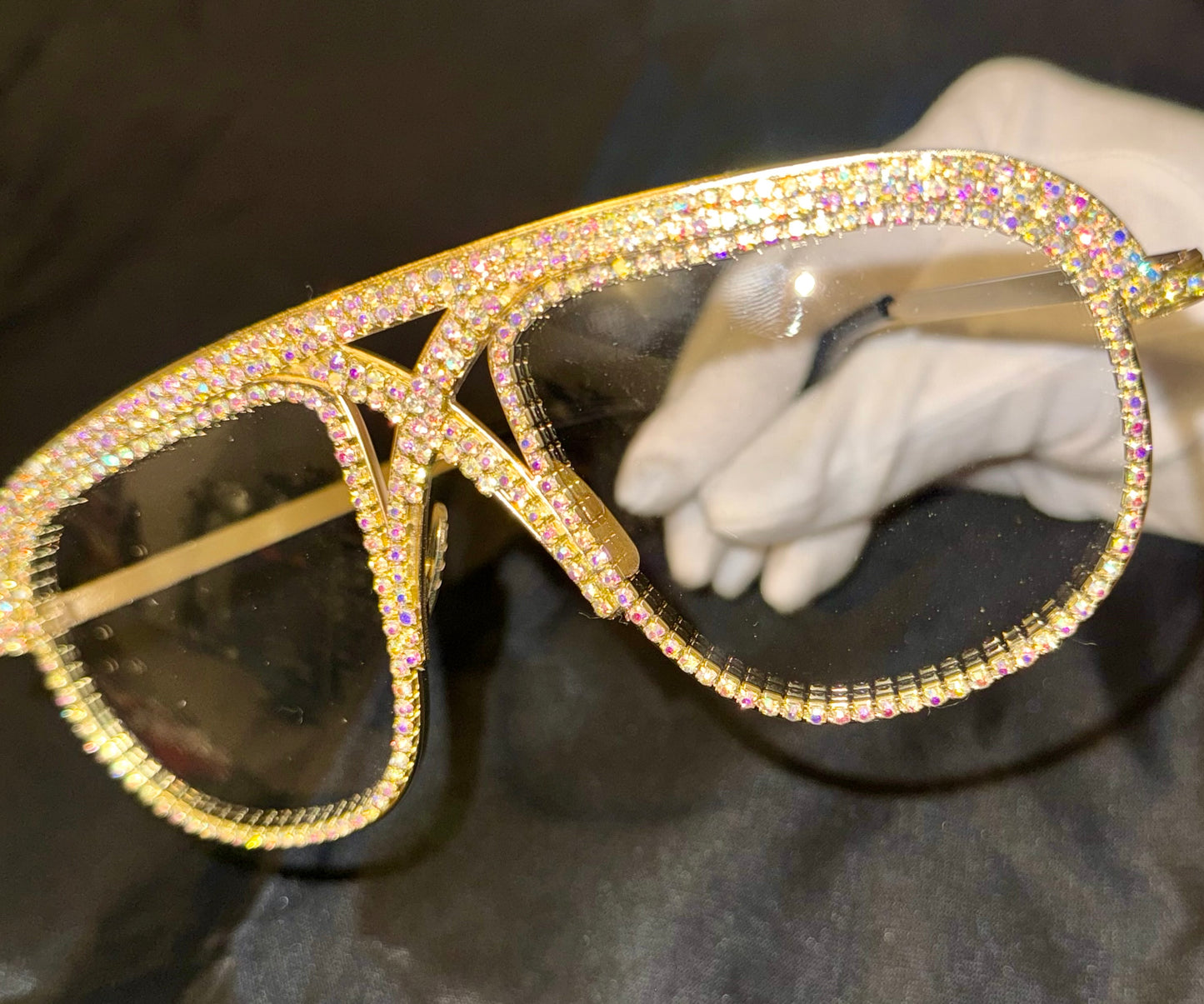 Monique Rhinestone Clear frames / big frames / women eyewear / bling sunglasses