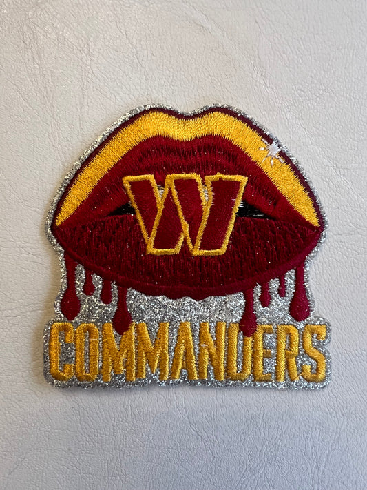 Washington Commanders Dripping Lips Patch