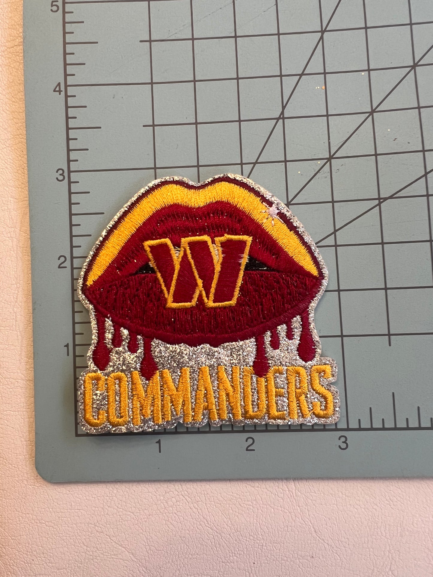 Washington Commanders Dripping Lips Patch