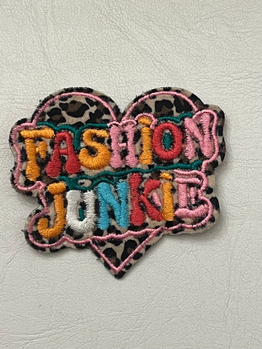 Fashion Junkie Heart Iron-On Patch