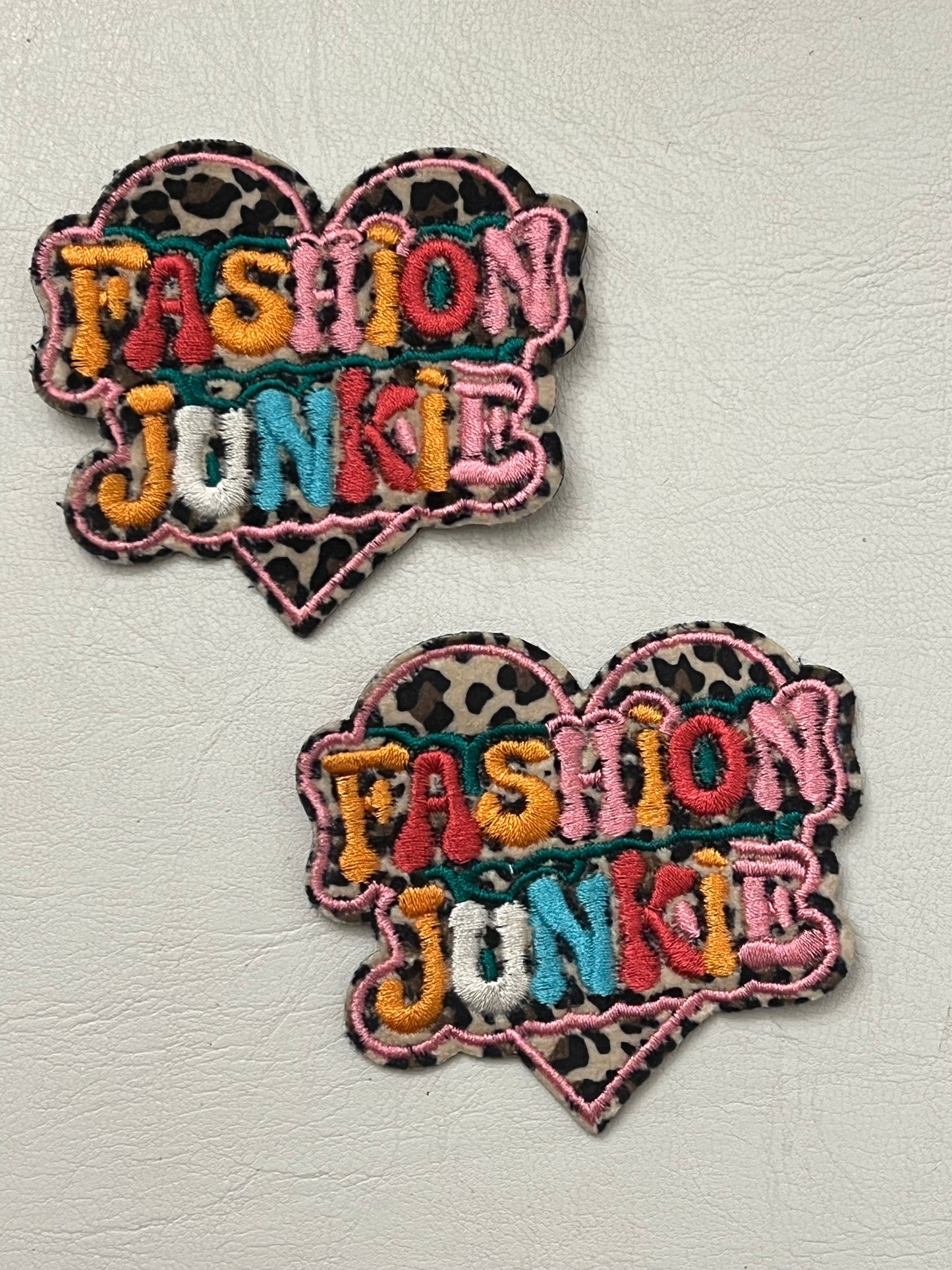Fashion Junkie Heart Iron-On Patch