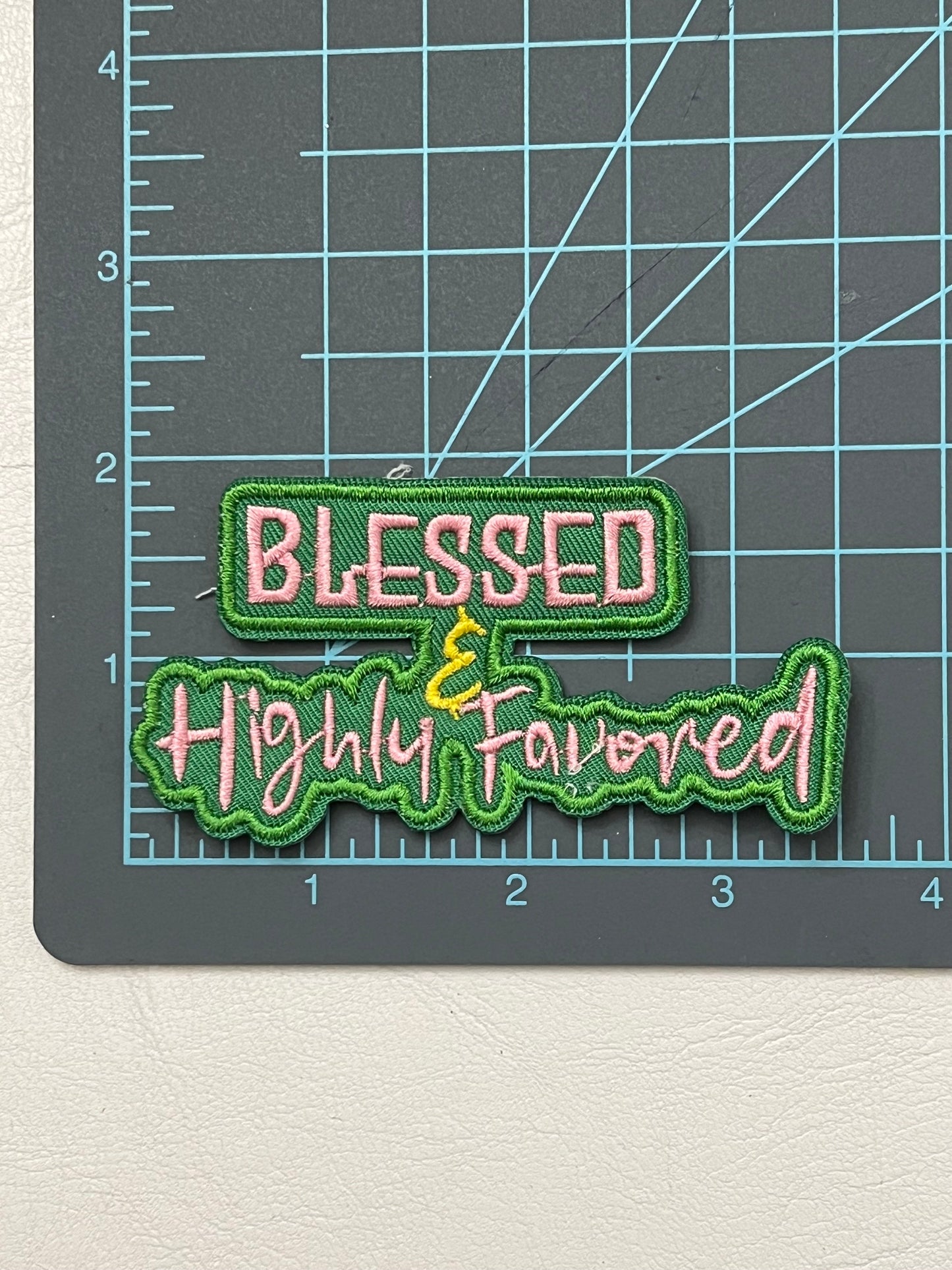 Blessed & Highly Favored Iron-On Patch