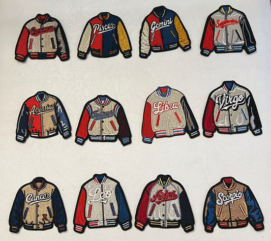 Iron-on Zodiac Jacket Patches / Zodiac patches / Jacket Patches / Sew on patches
