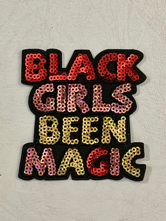 Black Girl Been Magic Iron-On Patch
