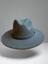 Load image into Gallery viewer, Fedora Gray /man hat / women hat / fall hat / winter hat/ wide brim hat
