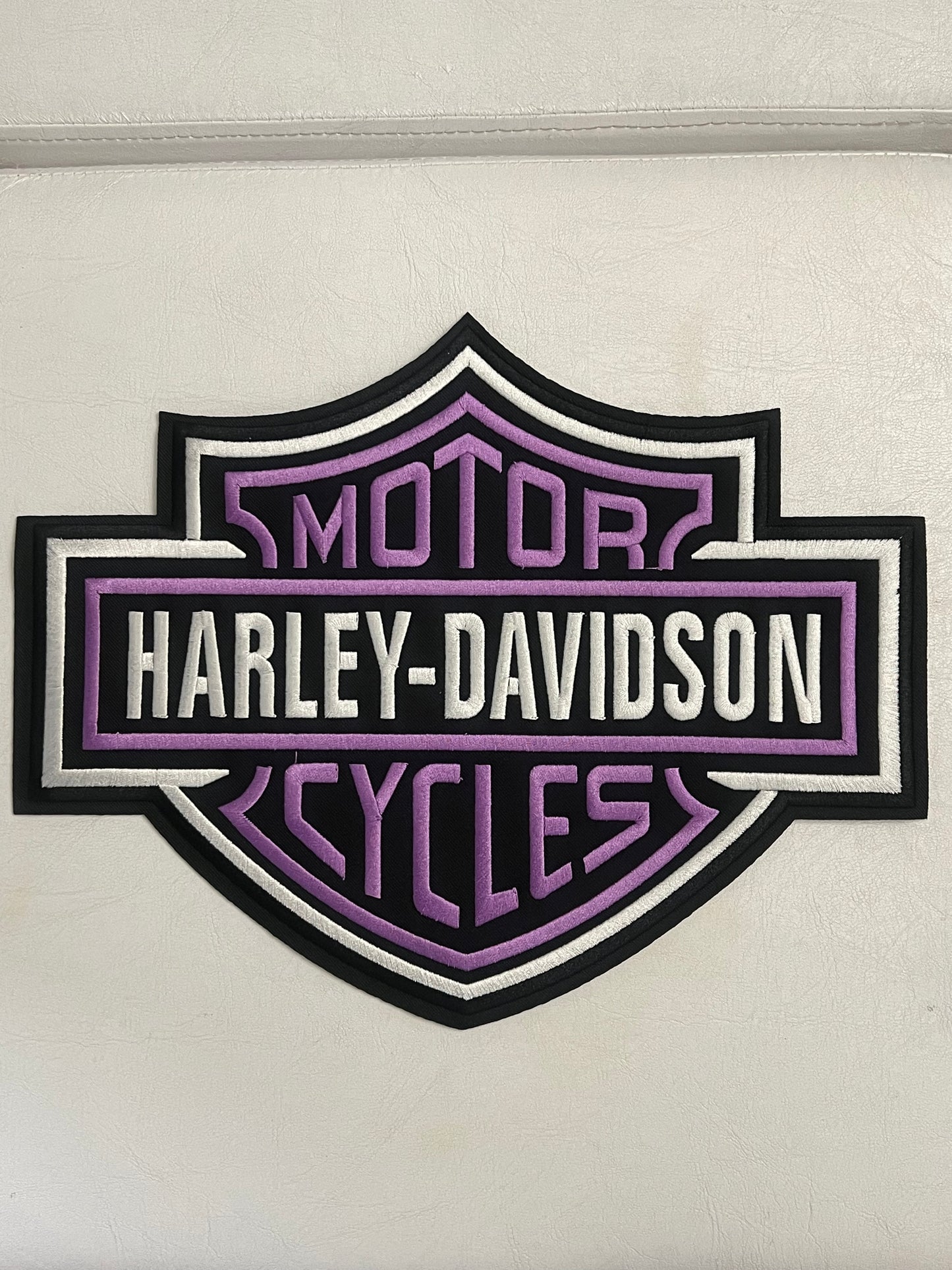 Harley Davidson Motorcycles Iron-On Patches -Purple/Black