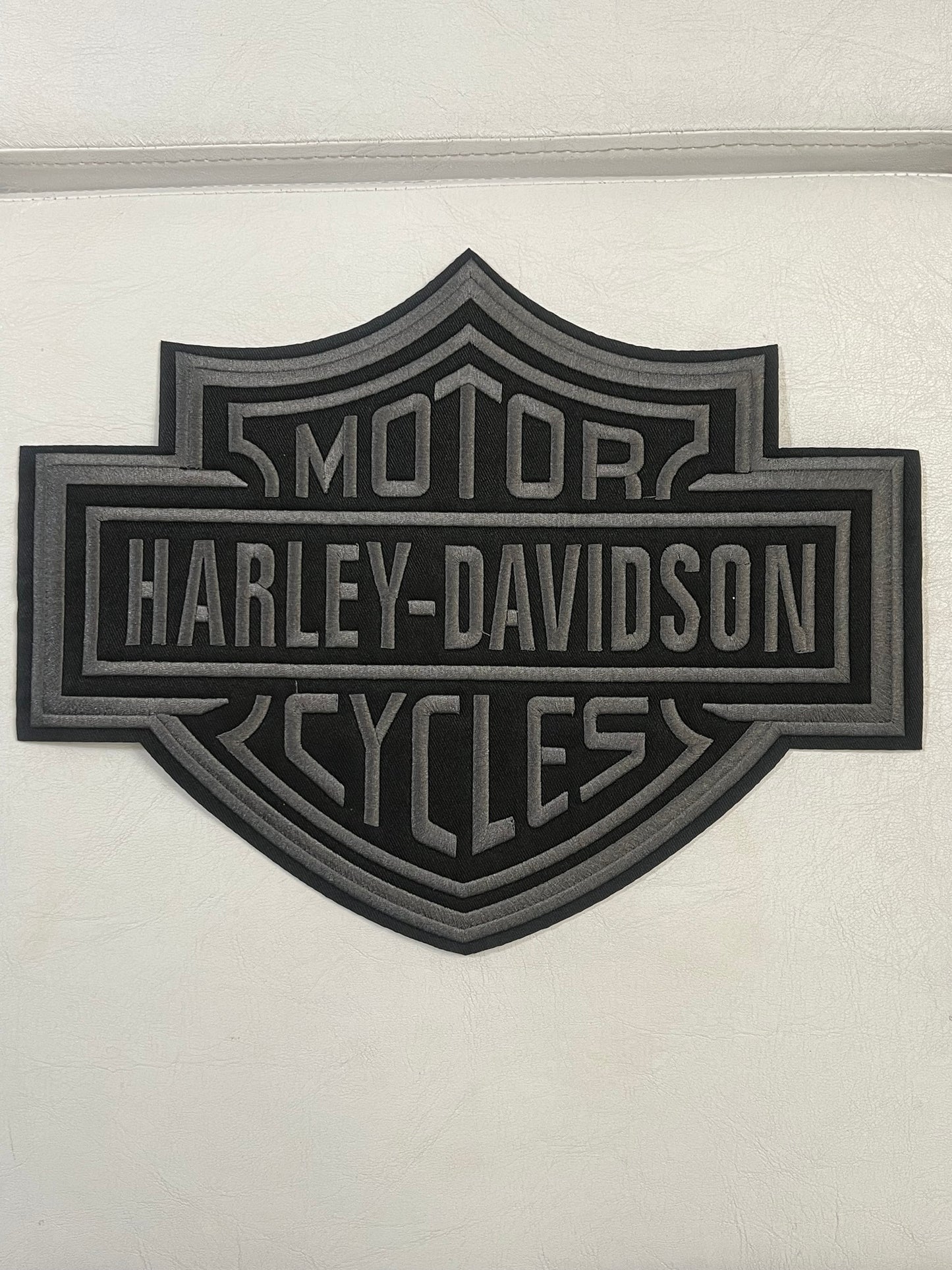 Harley Davidson Motorcycles Iron-On Patches - Grey/Black