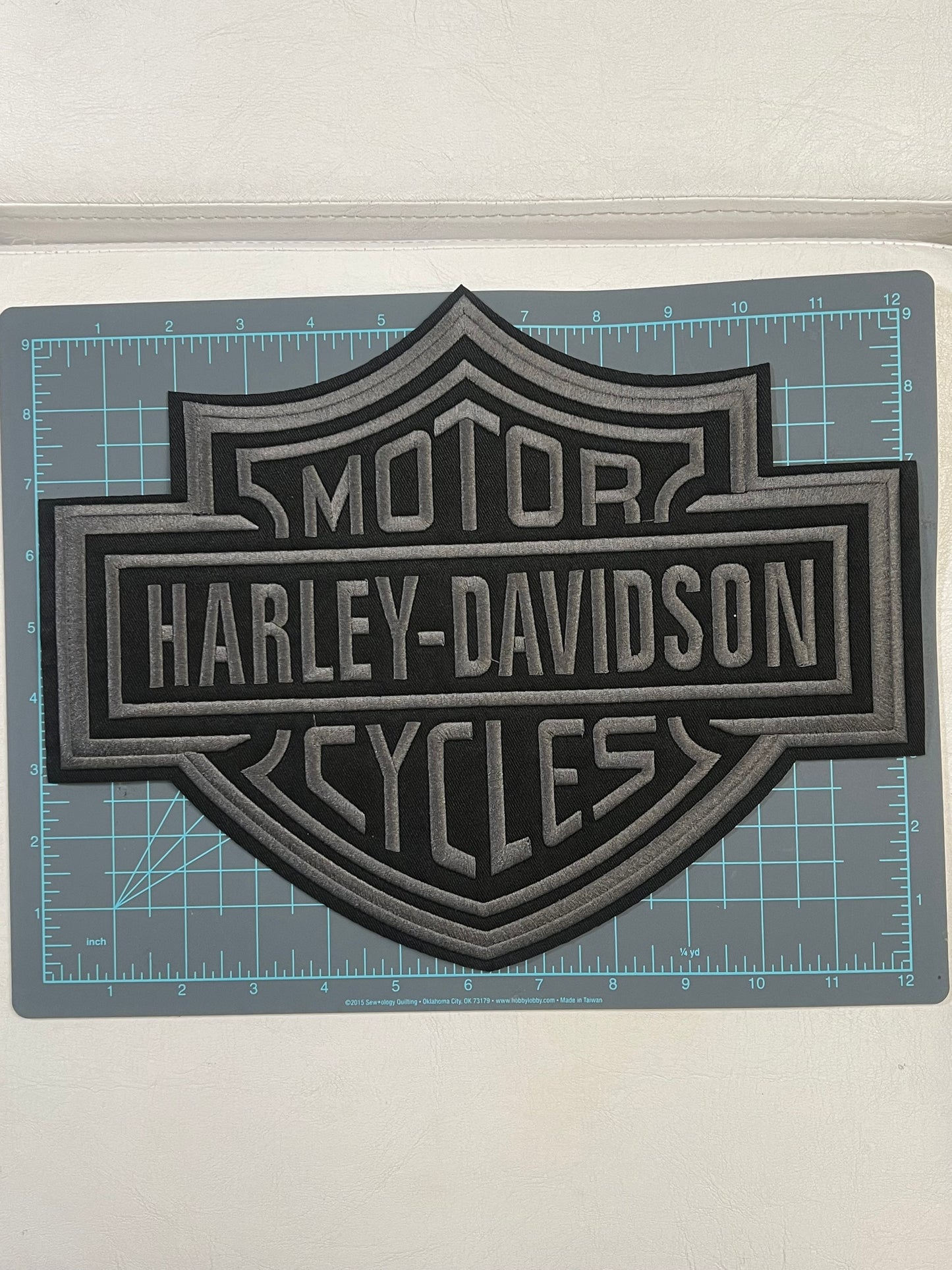 Harley Davidson Motorcycles Iron-On Patches - Grey/Black